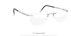 Silhouette 5521 Shape EW Glasses -Easy Glasses shop. 5521 shape ew tech silver 7010