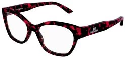 Balenciaga BB0213O Glasses -Easy Glasses shop. bb0213o red havana