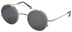 Dolomiti Eyewear RC5 Skull Glasses -Easy Glasses shop. rc5 skull sunglass clip only silver with grey polarized lenses